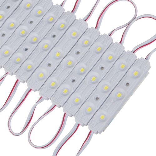  Qingchenlight 200pcs Injection LED Module for Signs White 0.72W 12V DC 2835 SMD 3 LEDs Waterproof Decorative Light for Letter Advertising Signs with Tape Adhesive Backside