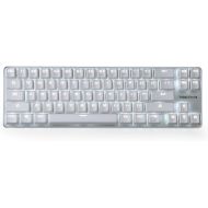 Mechanical Keyboard Gaming Keyboard GATERON Blue Switch Wired Backlit Mechanical Mini Design (60%) 68 Keys Keyboard White Silver Magicforce by Qisan