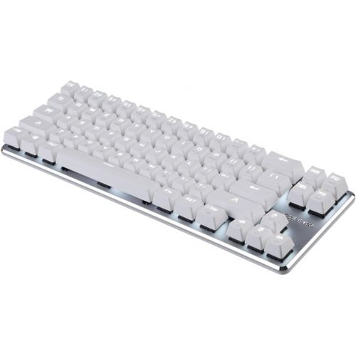  Mechanical Keyboard Gaming Keyboard GATERON Blue Switch Wired Backlit Mechanical Mini Design (60%) 68 Keys Keyboard White Silver Magicforce by Qisan