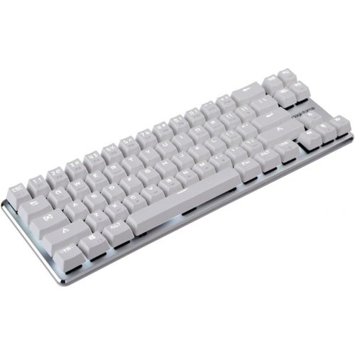  Mechanical Keyboard Gaming Keyboard GATERON Blue Switch Wired Backlit Mechanical Mini Design (60%) 68 Keys Keyboard White Silver Magicforce by Qisan