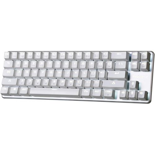  Mechanical Keyboard Gaming Keyboard GATERON Blue Switch Wired Backlit Mechanical Mini Design (60%) 68 Keys Keyboard White Silver Magicforce by Qisan