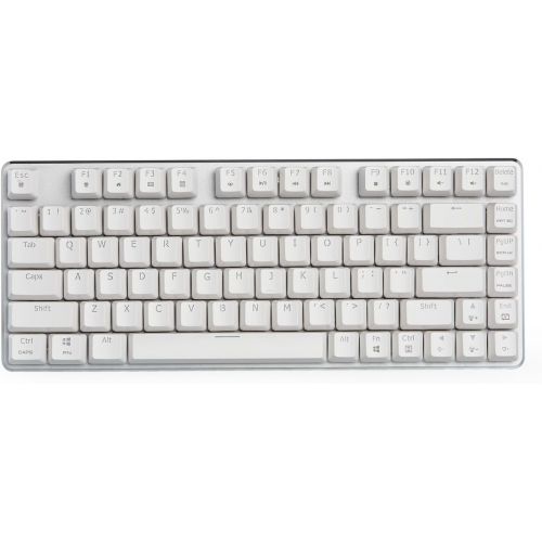  Mechanical Keyboard Gaming Keyboard GATERON Blue Switch Wired Backlit Mechanical Mini Design (60%) 68 Keys Keyboard White Silver Magicforce by Qisan