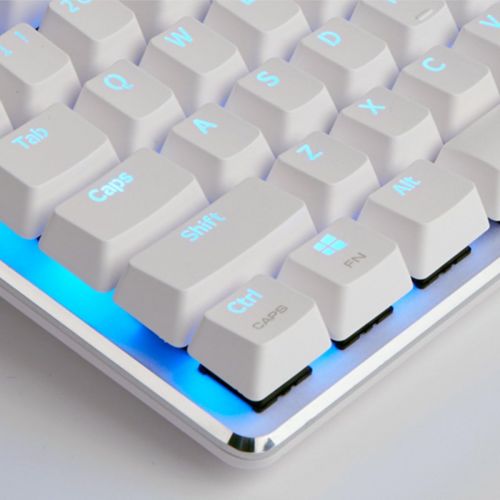  Mechanical Keyboard Gaming Keyboard GATERON Blue Switch Wired Backlit Mechanical Mini Design (60%) 68 Keys Keyboard White Silver Magicforce by Qisan