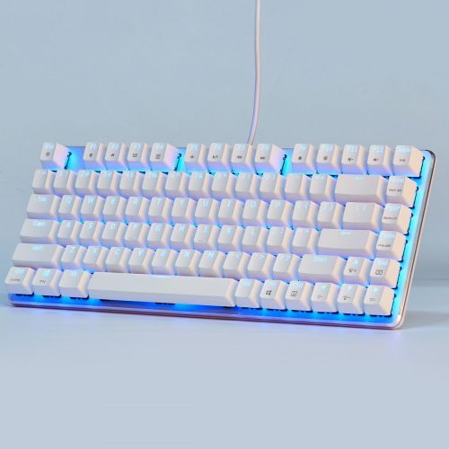  Mechanical Keyboard Gaming Keyboard GATERON Blue Switch Wired Backlit Mechanical Mini Design (60%) 68 Keys Keyboard White Silver Magicforce by Qisan