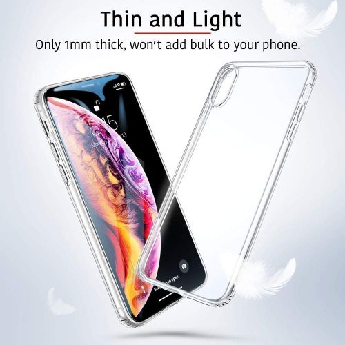  Qissy Phone Case for iPhone Xs Max, Apple iPhone Xs Case Flower Shockproof Clear TPU Silicone Bumper Gel Case for iPhone Xr (iPhone Xs Max, 8)