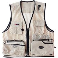 [아마존베스트]QitunC Mens Fishing Vests Fly Fishing Breathable Mesh Vest for Fishing Photography with Many Pockets