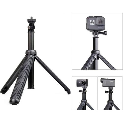  [아마존베스트]QiuNiu Premium Selfie Stick for GoPro Hero 8 7 6 5 4 3 3+ 2 2018 Fusion Session, ACASO, SJCAM Action Cameras, and Cell Phones and Compact Digital cams. Can be Used as Hand Grip, monopod a