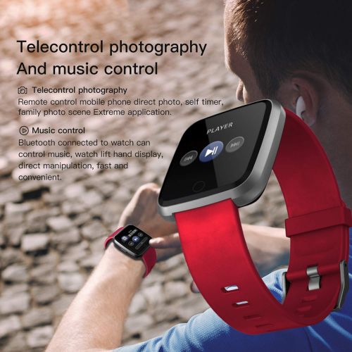  Qiwoo Smart Watch Waterproof Fitness Tracker with Heart Rate Blood Pressure Sleep Monitor Health Activity Pedometer Calorie Counter Wearable Sports Watch St. Patricks Day Birthday Gifts