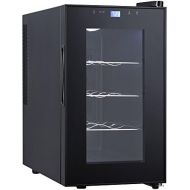 Qlima Weinkuehlschrank fwk1608 fuer 8 Flaschen (24 Liter), 160 kWh/Jahr, Temeraturzone von 8 - 18 °C