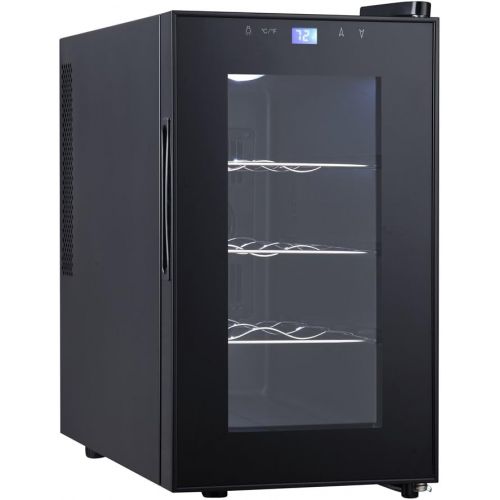  Qlima Weinkuehlschrank fwk1608 fuer 8 Flaschen (24 Liter), 160 kWh/Jahr, Temeraturzone von 8 - 18 °C