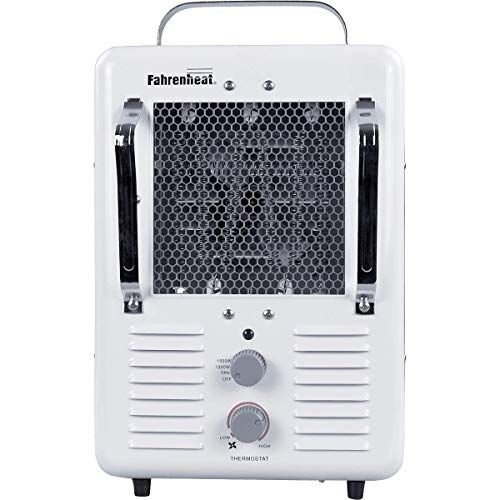  Qmark MMHD1502T Deluxe Portable Fan Forced Utility Heater - MMHD White Baked Enamel