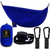 Qorsak Camping Hammock - Double Hammock with Tree-Friendly Straps 2 Person Hammock Portable, Lightweight & Ripstop - Large Tree Hammocks for Camping, Outdoor Sleeping, Travel, Hiki