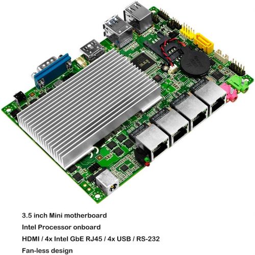  Qotom Core I5 Router Q350G4 4Th Generation Intel Core I5 Processors 2Gb Ddr3 Ram 16Gb Ssd, Fanless Aluminium Alloy,4 LAN,Dc 12V,Windows Os Linux Pfsense