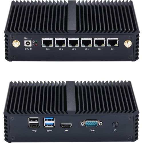  Pfsense Router Hardware Qotom-Q510G6 Intel Celeron Skylake 3855U AES-NI,4G DDR4 Ram 64G Msata Ssd WiFi(2Antennas) 6 Intel Gigabit LAN,Com Ports,Pfsense,Firewall,Cent Os Etc