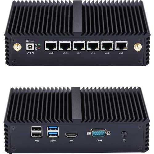  Pfsense Machine Qotom-Q510G6 Intel Celeron Skylake 3855U AES-NI,8G DDR4 Ram 64G Msata Ssd WiFi(2Antennas) 6 Intel Gigabit Nic,Used As A Router/Firewall/ Proxy/WiFi Access Point