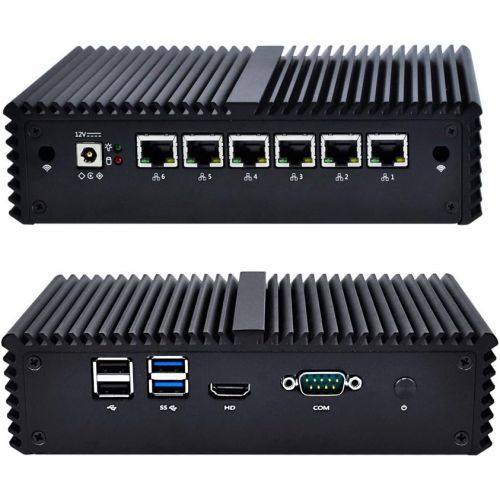  Pfsense Firewall Hardware Qotom-Q510G6 Intel Celeron 3855U 1.6Ghz Skylake AES-NI,4G DDR4 Ram 128G Msata Ssd NO WiFi,6 Intel Gigabit Nic,Used As A Router/Firewall/ Proxy/WiFi Access