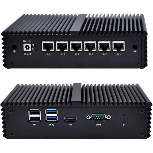  Qotom-Q530G6-S05 Qotom Small Business 6 LAN Network Gigabit Core i3 6100U Security AES-NI Pfsense Firewall Router (16G DDR4 RAM + 256G MSATA SSD + 150M WiFi)