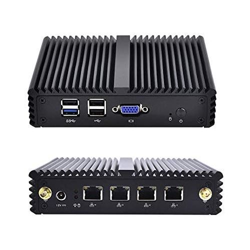  J1900 4 Lan micro pc Qotom-Q190G4N-S07 4G ram 256G SSD Celeron Processor J1900 2.0GHZ VGA DC 12V Ultra-low-power micro pc Pfsense box