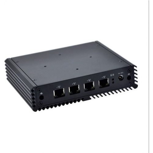  Quad Core Fanless pc Qotom-Q190G4N-S07 2G ram 32G SSD Intel Celeron Processor J1900 VGA DC 12V 4Lan Ports Ultra-Low-Power Desktop Pfsense Router