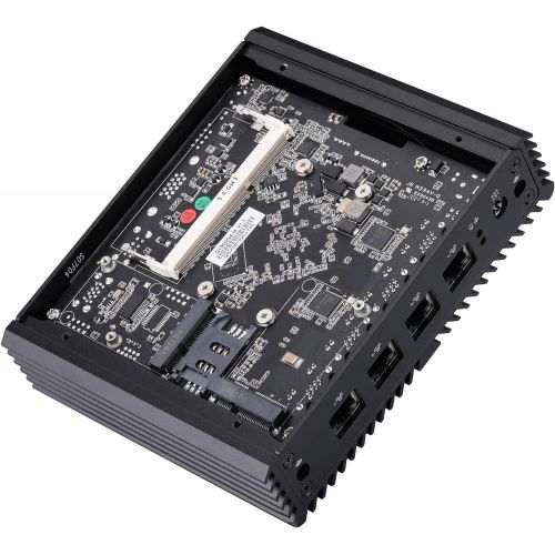  Quad Core Fanless pc Qotom-Q190G4N-S07 2G ram 32G SSD Intel Celeron Processor J1900 VGA DC 12V 4Lan Ports Ultra-Low-Power Desktop Pfsense Router