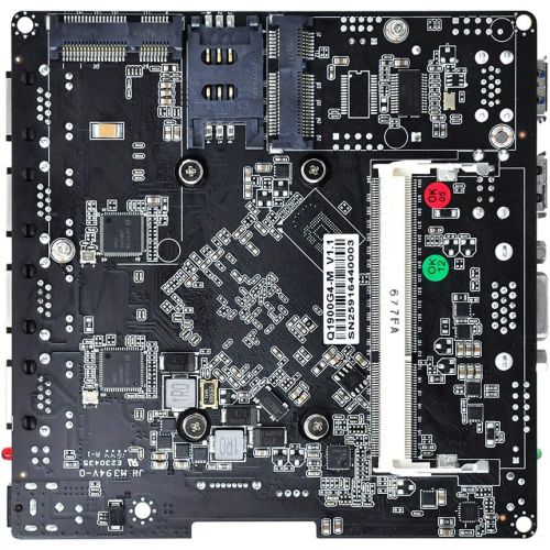  Qotom-Q190G4U-S02 Nano Mini ITX Fanless Tiny PC Intel Celeron J1900 Processor Quad Core Quad NIC 2.0 GHz 4 USB 4 LAN Linux (2G RAM + 64G SSD)