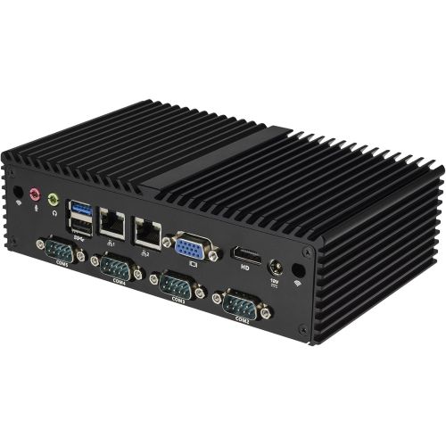  Qotom Micro Pc Q190X Intel Celeron J1900 4 Cores,Up to 2.42Ghz 2Gb Ddr3 Ram 64Gb Ssd WiFi, 7 Rs232,2 LAN,1 Hd Video,1 Vga,8 USB,Support Windows Os/Linux