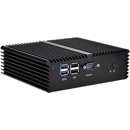  Best Barebones Pc Qotom-Q430P-S08 4Th Generation I3-4005U Haswell,15W 4Gb Ddr3 Ram 32Gb Ssd WiFi, 3 LAN,2 Display,4 Com,Usb3.0,Windows 10 Linux Ubuntu