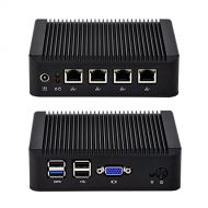 Linux pc Qotom-Q190G4-S01 with intel celeron J1900 8G ram 256G SSD 4 LAN 1080P DC 12V Multiple Ethernet Ports ,as a firewall, LAN or WAN router