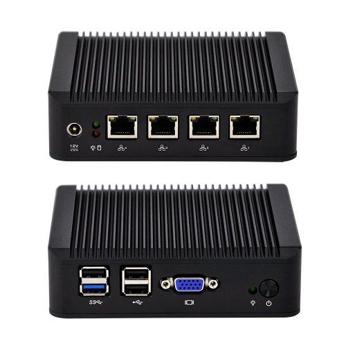  Linux pc Qotom-Q190G4-S01 with intel celeron J1900 8G ram 256G SSD 4 LAN 1080P DC 12V Multiple Ethernet Ports ,as a firewall, LAN or WAN router