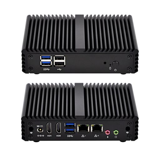  Barebone 2 LAN Qotom Q150S-S07 Intel Celeron J3160 Quad Core AES-NI Small Business Firewall (with WI-FI)