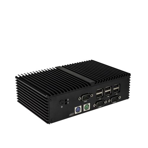  Qotom Best Micro Pc Q190X-PS2 Intel Celeron J1900 4 Cores,Up to 2.42Ghz 4Gb Ddr3 Ram 64Gb Ssd WiFi, 7 Rs232,Ps2,2 LAN,1 Hd Video,1 Vga,8 USB,Support Windows Os/Linux