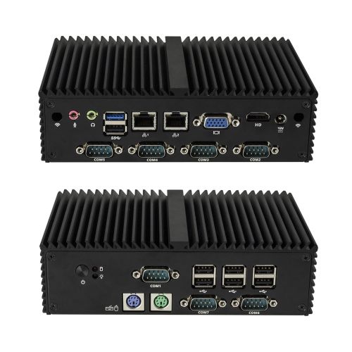  Qotom Pc Ipc 7 Com Q190X-PS2 Intel Celeron J1900 4 Cores,Up to 2.42Ghz 2Gb Ddr3 Ram 8Gb Ssd WiFi, 7 Rs232,Ps2,2 LAN,1 Hd Video,1 Vga,8 USB,Support Windows Os/Linux