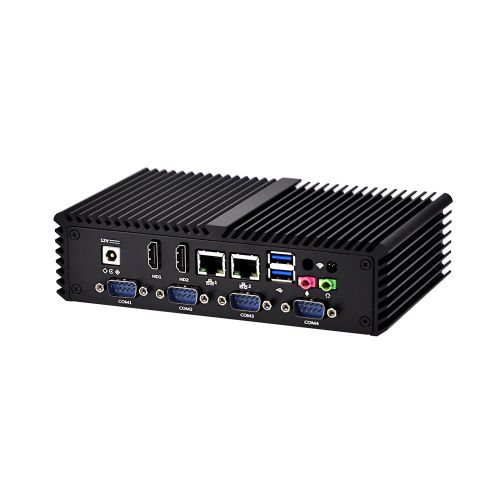  6 RS232 Dual Lan Dual Core linux desktop pc Qotom-Q350P Core i5 4200U 1.6GHz Dual Core 4 Thread 4G ram 16G SSD 300M WIFI POS machine