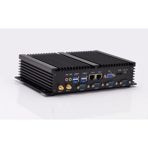  Intel C1007U Celeron Dual-core Linux Desktop pc Qotom-i37C4 4G ram 16G SSD 300M WiFi 2 RJ-45 4 Serial Port