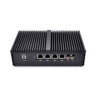 Fanless pc Qotom-Q310G4 2G ram 32G SSD Intel Celeron Processor 3215U DC 12V 4Lan Ports Ultra-Low-Power 1080p HD Video Desktop Pfsense Router