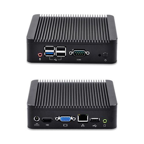  Linux pc Qotom-Q190N-S01 with Intel celeron J1900 8G ram 256G SSD 5usb 1 Serial Port 1080P DC 12V Cheap Computers