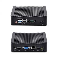 Fanless Industrial Computer Qotom-Q190N-S01 Low Heat with Intel celeron J1900 8G ram 32G SSD 300M WiFi 1080P 5usb 1 Serial Port X86 1080P Silent pc