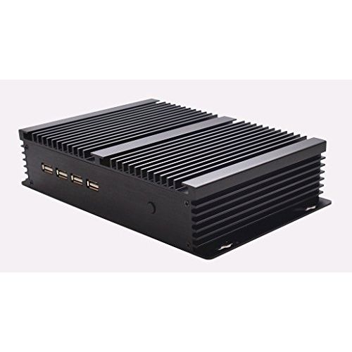  Hd Media Player Qotom-i37C4 1080p Desktop Computer Aluminum Alloy case 4G ram 256G SSD 2 RJ-45 4 Serial Port
