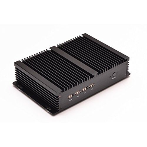  Hd Media Player Qotom-i37C4 1080p Desktop Computer Aluminum Alloy case 4G ram 256G SSD 2 RJ-45 4 Serial Port