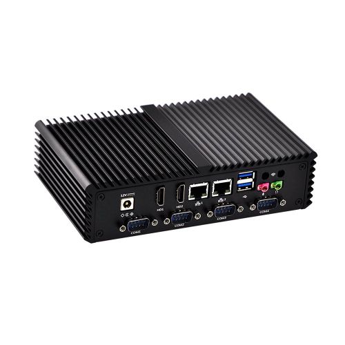  Multi Serial Port Dual LAN Mini Desktop Qotom-310P Celeron Processor 3215U 2M Cache, 1.70 GHz, Broadwell 2G ram 64G SSD Wireless DC 12V POS Machine
