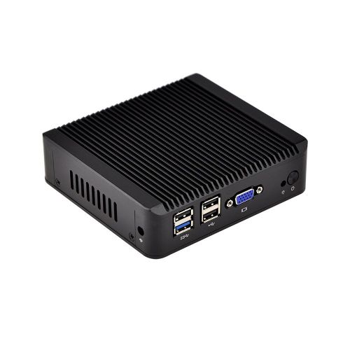  Best pc Qotom-Q190G4-S01 with celeron J1900 X86 2.42 GHz 4G ram 256G SSD 4 LAN 1080P Full HD Video Multiple Ethernet Ports