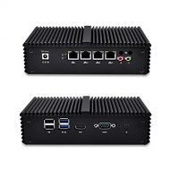 Qotom Thin Client Q350G4 Intel Core I5-4200U(3M Cache, Up to 2.60 Ghz), 8Gb Ddr3 Ram 128Gb Ssd, 4 Intel LAN,Used As A Router/Firewall/ Proxy/WiFi Access Point