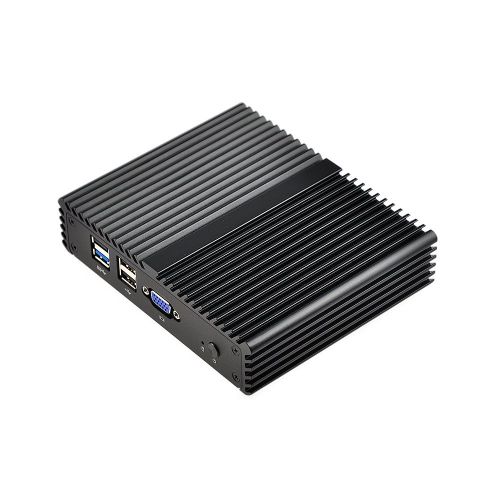  2016 Linux pc Qotom-Q190G4N-S07 8G ram 16G SSD WIFI Intel Celeron Processor J1900 4USB VGA 4Lan ports Industrial computer support windows  Linux OS