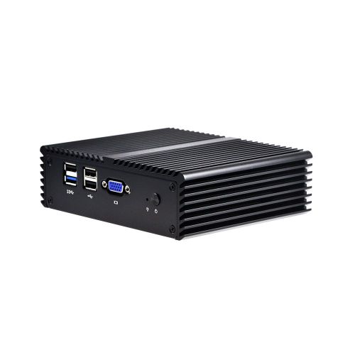  2016 4 Lan New Smallest pc Qotom-Q190G4N-S08 4G ram 500G HDD Celeron Processor J1900 2.0GHZ VGA DC 12V no noise fanless desktop computers gateway