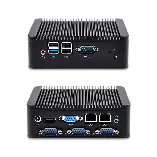  Qotom QOTOM-Q190P Quad core industrial computer J1900 4 RS232,2 LAN 4G256G WIFI+BT 4.0