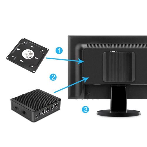  Desktop pc Qotom-Q190G4-S02 8G ram 256G SSD Intel Celeron Processor J1900 1080P VGA DC 12V Industrial Computer Pfsense Box