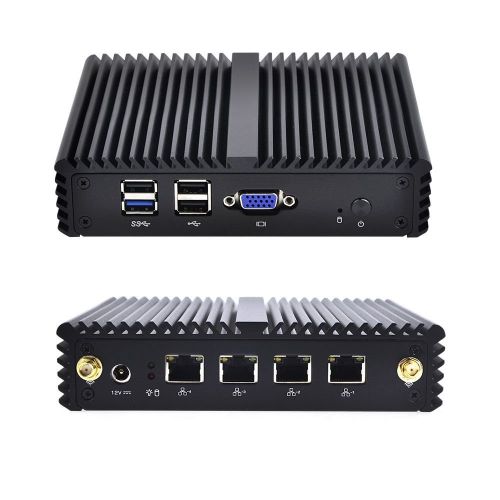  J1900 Router 4 Lan Qotom-Q190G4N-S07 2G ram 16G SSD 300M WIFI Intel Celeron Processor J1900 4usb VGA 4 LAN 1080P Industrial computer