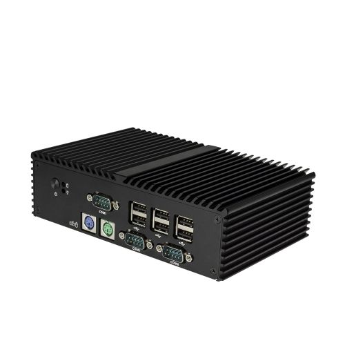  Qotom Small Computer Q190X-PS2 Intel Celeron J1900 4 Cores,Up to 2.42Ghz 2Gb Ddr3 Ram 32Gb Ssd WiFi, Fanless Aluminium Alloy,7 Com,Ps2,Dual LAN,Fanless NUC Dc 12V