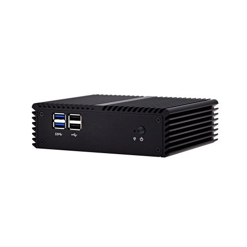  Small Personal Computer Qotom-Q430S-S08 Intel Core I3-4005U Processor 1.7Ghz 8Gb Ddr3 Ram 256Gb Ssd WiFi, 2 LAN,Dual Display,1 Com,6 USB,7X24 Windows OsLinux