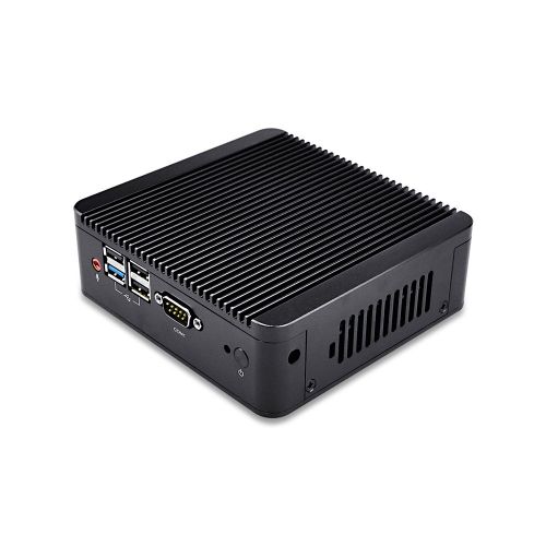  Qotom 2.41 GHz Quad Core CPU Fanless Computer 500GB HDD 8GB Ram 300M Wifi Celeron J1900 VGA 2 Ethernet Port